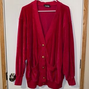 Vintage Fuschia Oversized Cardigan